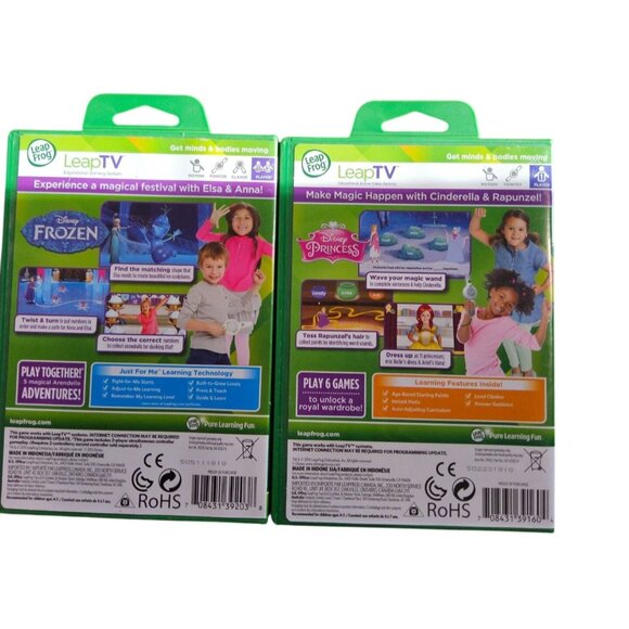 LeapFrog LeapTV Educational Games Disney Frozen & Disney Princess Ages 4-7 - Picture 2 of 6